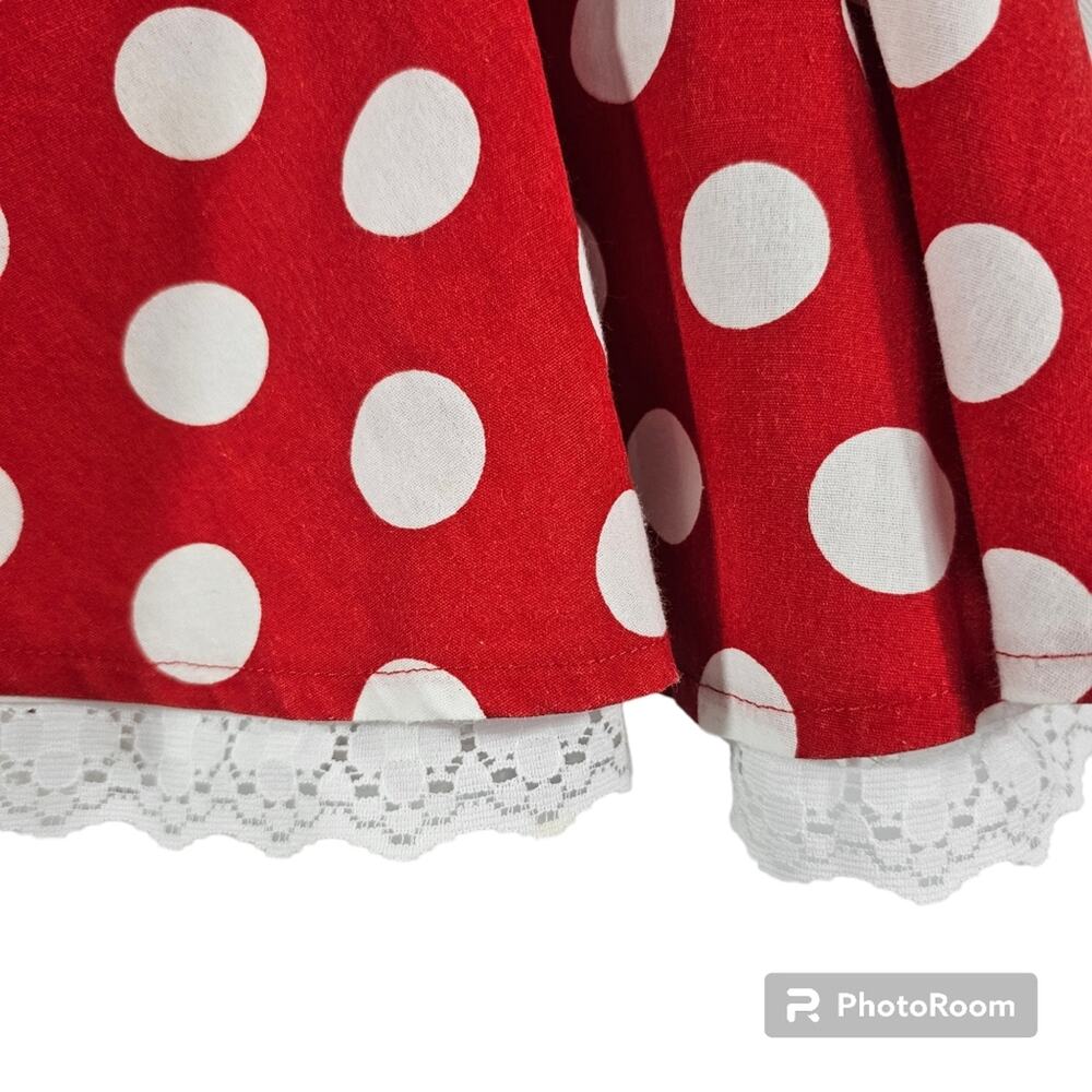 Disney Parks Minnie Mouse Dress Red, Black, White Polka Dots Baby 3-6* - Picture 6 of 9
